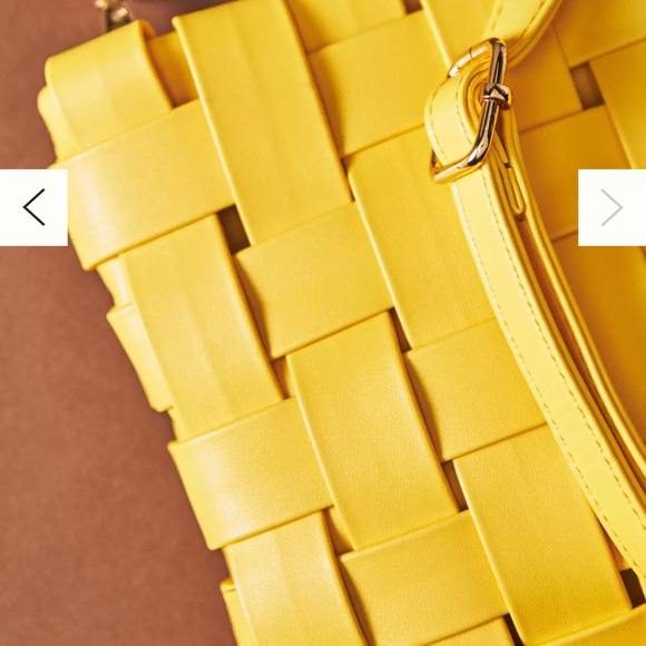 Anthropologie Yellow Woven Crossbody Bag - Picture 5 of 10